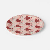 Happy Valentine's Day Paper-borden Papieren Bordje (Gekanteld)