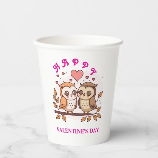 "Happy Valentine's Day Paper Coffee Cup - Perfect Papieren Bekers (Voorkant)