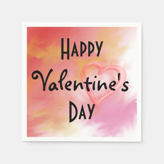 Happy Valentine's Day Paper Napkins Servetten (Voorkant)