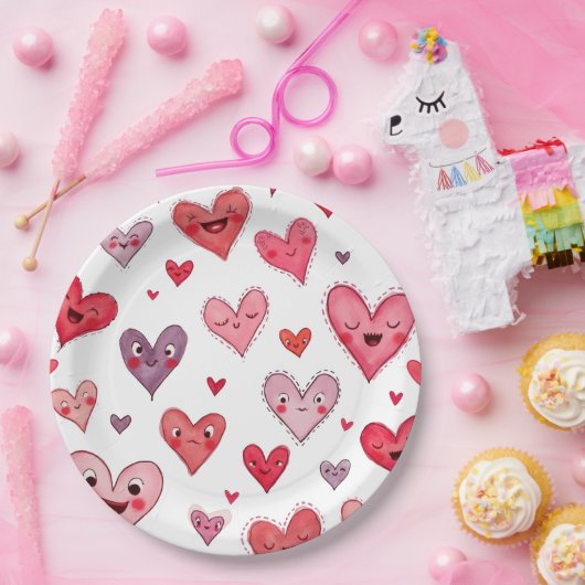 Happy Valentine's Day Papieren Bordje (Feest)