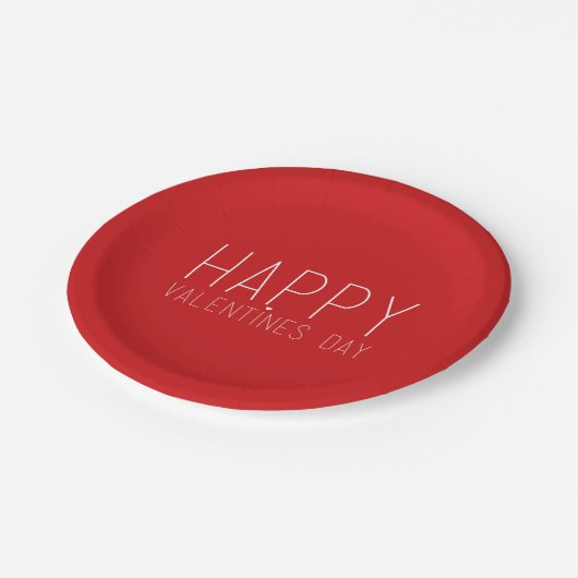 Happy Valentine's Day Papieren Bordje (Gekanteld)