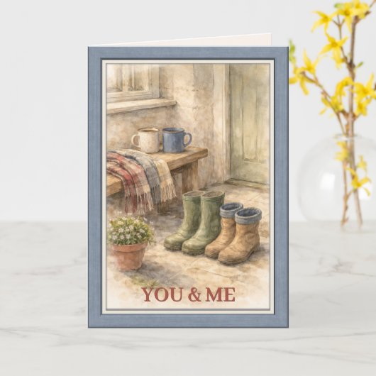 Happy Valentine's Day Perfect Couple Kaart (Gele Bloem)