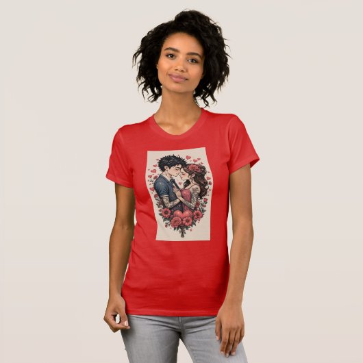 Happy Valentine's Day Personalized Gift T-shirt (Voorkant volledig)