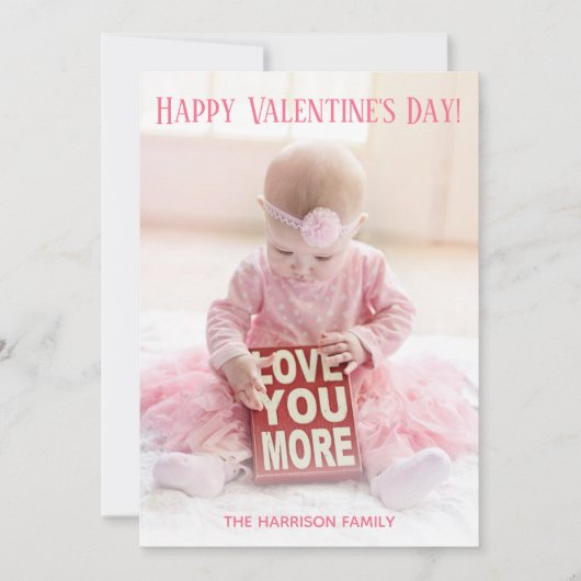 Happy Valentine's Day Photo Card Feestdagenkaart (Voorkant)