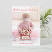 Happy Valentine's Day Photo Card Feestdagenkaart (Staand voorkant)