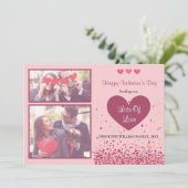 Happy Valentine's Day Photo Card Feestdagenkaart (Staand voorkant)
