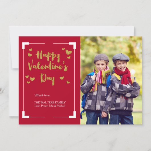 Happy Valentine's Day Photo Card Feestdagenkaart (Voorkant)