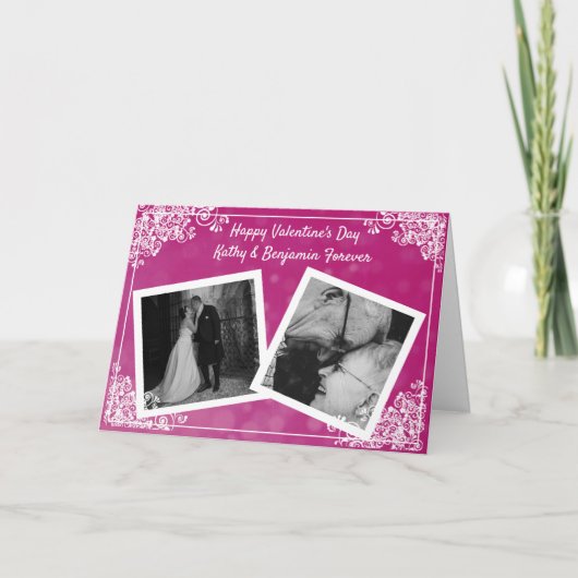 Happy Valentine's Day Photo Card Kaart (Voorkant)