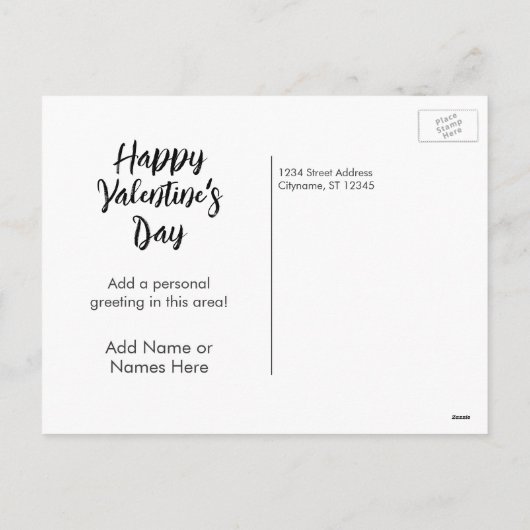 Happy Valentines Day Photo Feestdagenkaart (Achterkant)