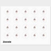 Happy Valentine's Day Photo Holiday Card Ronde Sticker (Vel)