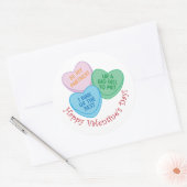 Happy Valentine's Day Pickleball Style-2 Ronde Sticker (Envelop)