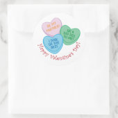 Happy Valentine's Day Pickleball Style-2 Ronde Sticker (Tas)