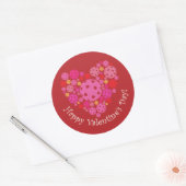 Happy Valentine's Day Pickleball Style Ronde Sticker (Envelop)