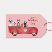 Happy Valentines Day Pickup Truck Love Dogs Cadeaulabel (Voorkant (Horizontaal))