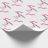 Happy Valentine's day pink black spiral bold lette Cadeaupapier (Hoek)