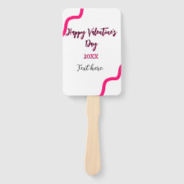 Happy Valentine's day pink black spiral bold lette Handwaaier