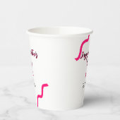 Happy Valentine's day pink black spiral bold lette Papieren Bekers (Links)