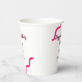 Happy Valentine's day pink black spiral bold lette Papieren Bekers (Rechts)