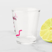 Happy Valentine's day pink black spiral bold lette Shot Glas (Rechts)