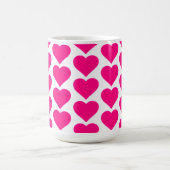 Happy Valentine's Day - pink heart accent Koffiemok (Center)