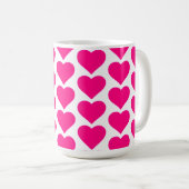 Happy Valentine's Day - pink heart accent Koffiemok (Voorkant rechts)