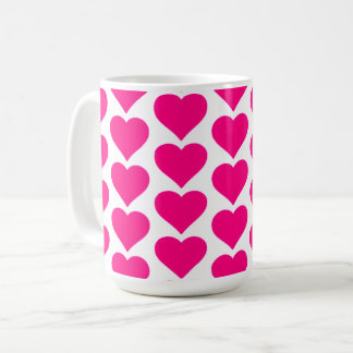 Happy Valentine's Day - pink heart accent Koffiemok