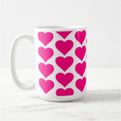 Happy Valentine's Day - pink heart accent Koffiemok (Links)