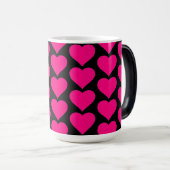 Happy Valentine's Day - pink heart accent Magische Mok (Voorkant rechts)