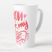 Happy Valentine's Day Pink Hearts Mok (Rechterhoek)
