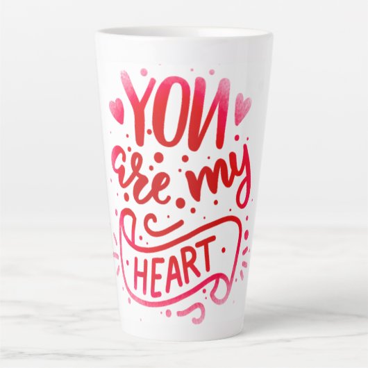 Happy Valentine's Day Pink Hearts Mok (Voorkant)