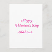 Happy Valentine's day pink text name message Briefkaart (Voorkant)