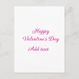 Happy Valentine's day pink text name message Briefkaart