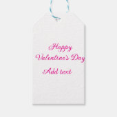Happy Valentine's day pink text name message Cadeaulabel (Voorkant)