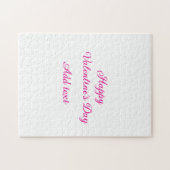 Happy Valentine's day pink text name message Legpuzzel (Horizontaal)