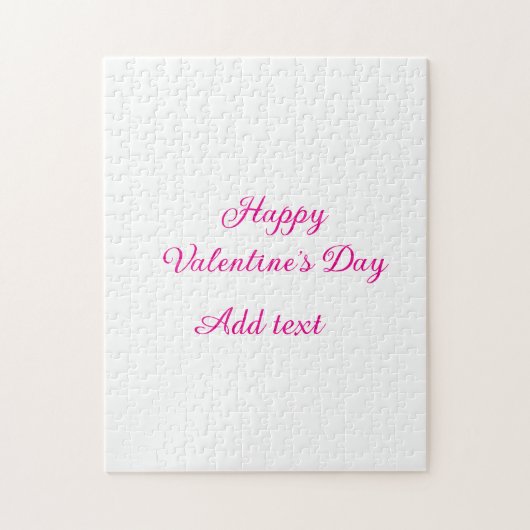 Happy Valentine's day pink text name message Legpuzzel (Verticaal)