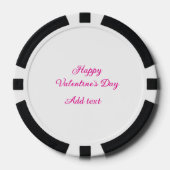 Happy Valentine's day pink text name message Poker Chips (Voorkant)