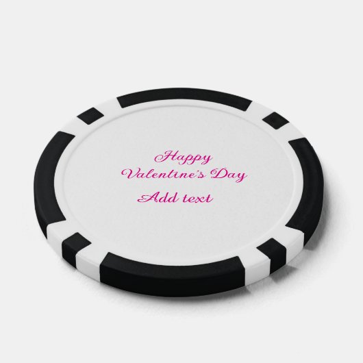 Happy Valentine's day pink text name message Poker Chips (Enkel)