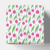 Happy Valentine's Day Pink Tulips Bedankdoosjes (Bovenkant)