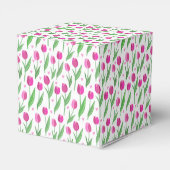 Happy Valentine's Day Pink Tulips Bedankdoosjes (Achterkant)