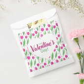 Happy Valentine's Day Pink Tulips Bedankzakje (Gezegeld)