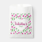 Happy Valentine's Day Pink Tulips Bedankzakje (Voorkant)