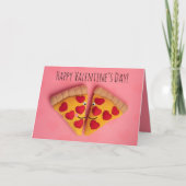 Happy Valentine's Day Pizza Love Slices Humor Feestdagen Kaart (Voorkant)