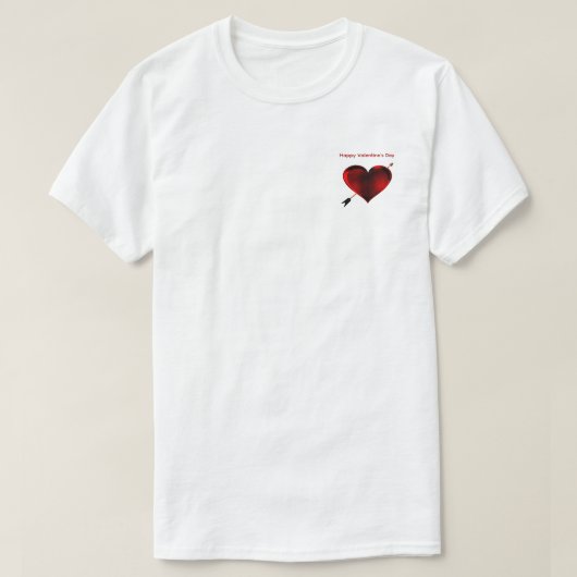 Happy Valentine's Day Pocket T-Shirt (Design voorkant)