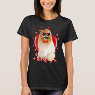 Happy Valentines Day Pomeranian Dog V Dag T-shirt