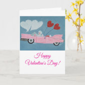 Happy Valentine's Day Poodle Doggie Card Kaart (Gele Bloem)