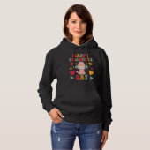 Happy Valentines Day Poodle Heart Love Groovy Hoodie (Voorkant volledig)