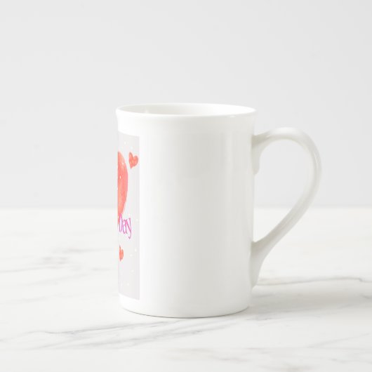 Happy Valentine's Day Porselein Kop (Rechts)