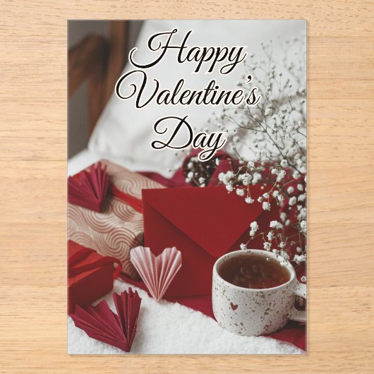 Happy Valentine's Day Poster Acryl Uitnodigingen (Voorkant)
