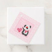 Happy Valentines Day Puppy Hearts Pink Bedankjes Labels (In situ)