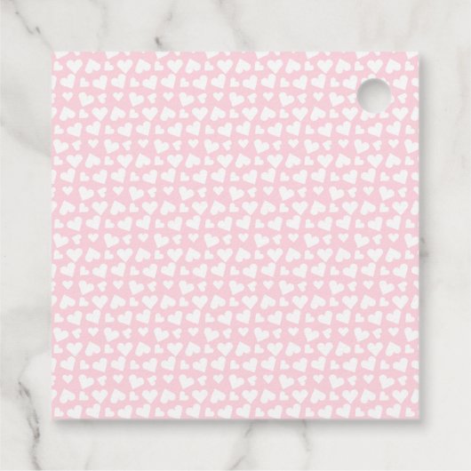 Happy Valentines Day Puppy Hearts Pink Bedankjes Labels (Achterkant)
